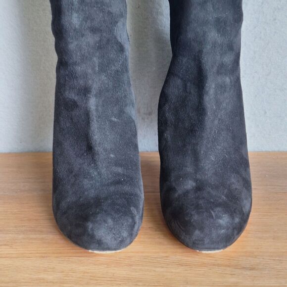 Christian Louboutin Miss Tack 70 Boots Women’s 7.5 Black Suede 37.5 Heeled - Picture 8 of 16